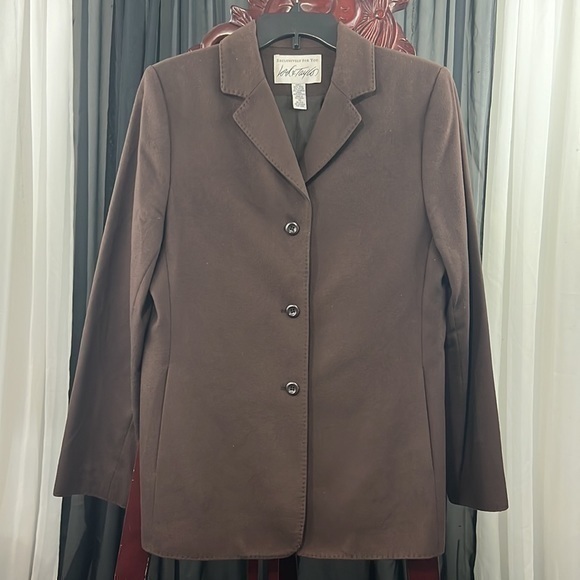 VINTAGE CHOCOLATE BROWN BLAZER FROM LORD AND TAYLOR. Circa 2000 . - Picture 1 of 9